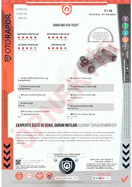 OBD Testi Örnek Rapor